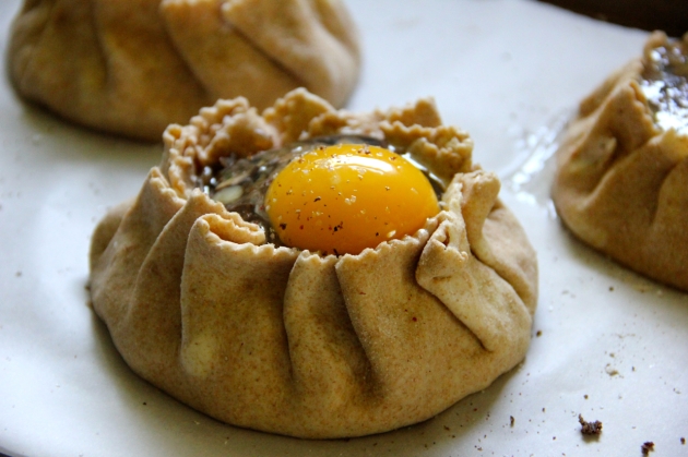 Mushroom Pie WIth Egg -- assembled