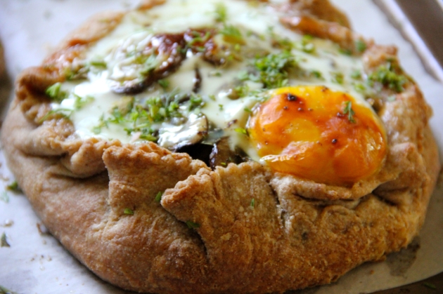 Mushroom Pie WIth Egg -- the only pie with egg intact