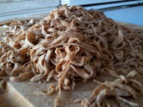 Home made whole wheat noodles
